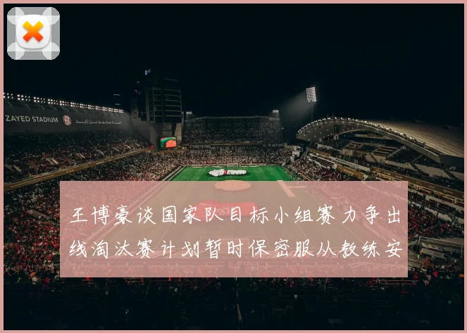 王博豪谈国家队目标小组赛力争出线淘汰赛计划暂时保密服从教练安排